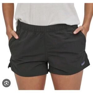 Patagonia Shorts Womens Small Black Barely Baggies Mini Hiking Workout Sty57043